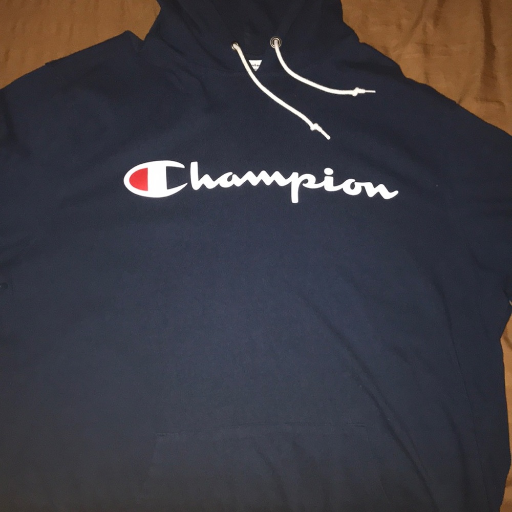 Dark blue champion hoodie